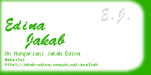 edina jakab business card